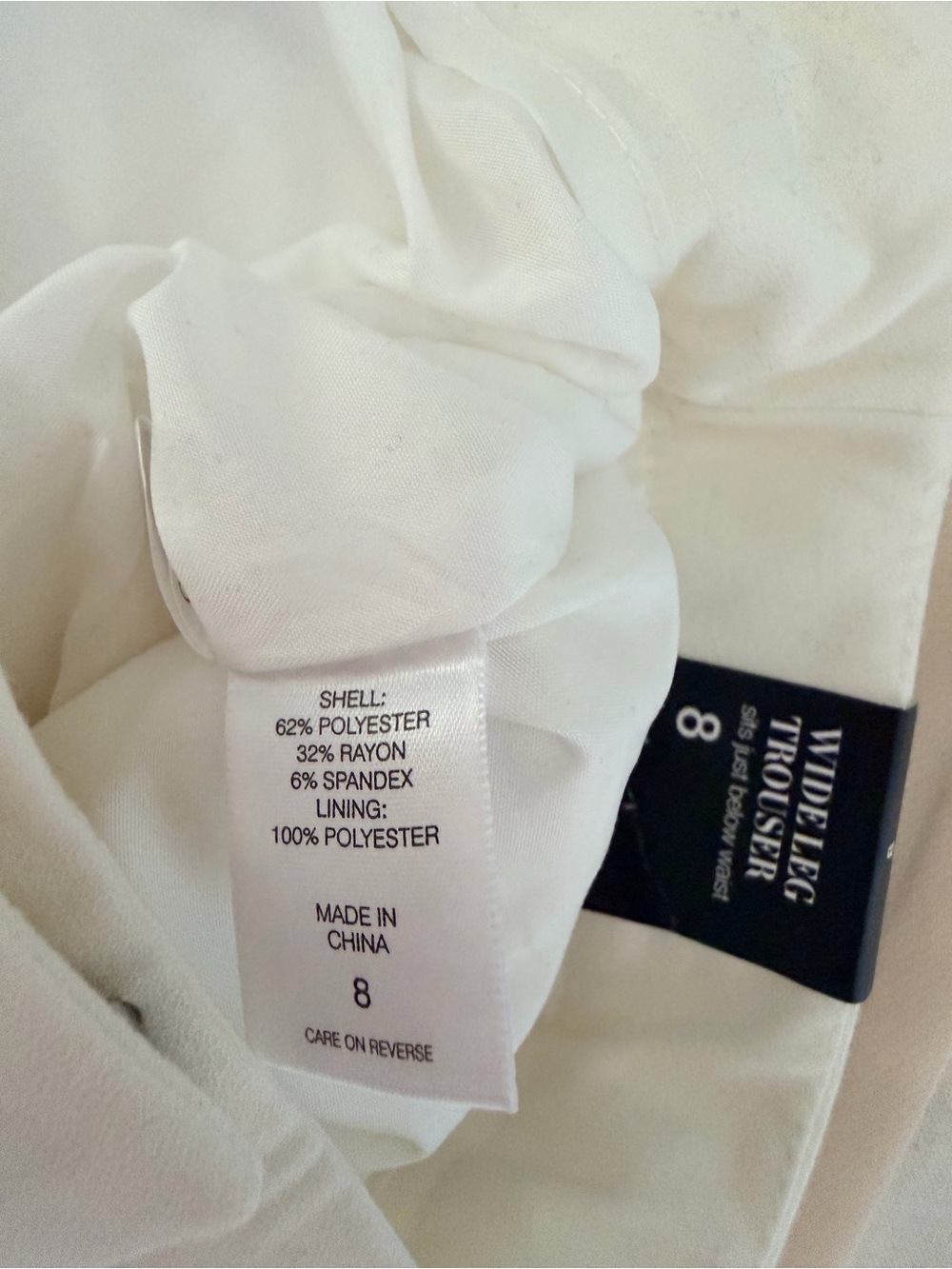 New York & Company White Wide-Leg Pants sz 8 new - Picture 12 of 16